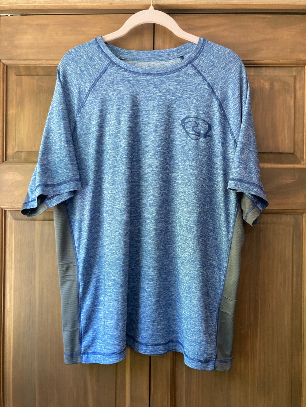 5/$15 Wave Zone Heathered Blue & Gray SS Tee Large